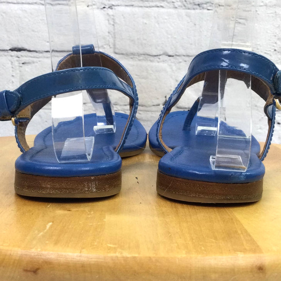 Coach Cassidy Women's Patent Leather T-Strap Buckle Open Toe Blue Sandal 7B - Picture 7 of 12